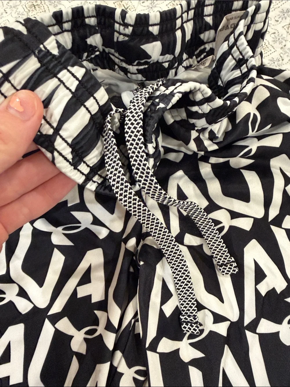 Under Armour Boys  Black/White Logo Print Shorts